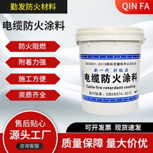 厂家膨胀型电缆防火涂料白色镀锌管防火漆电缆水油性阻燃防火涂料